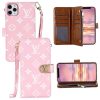 Louis Vuitton Pink Monogram Zipper Wallet iPhone 14 13 12 11 Pro Max X XR 7 8 Plus Case