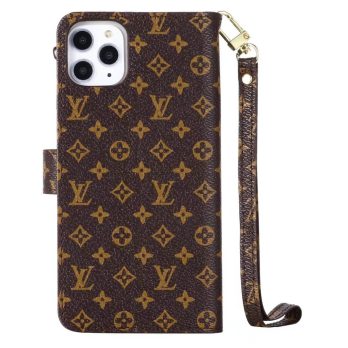 Louis Vuitton Small Brown Monogram Zipper Wallet Case iPhone 14 13 Pro Max 12 Xs Max 13 Mini X 10 8 Plus