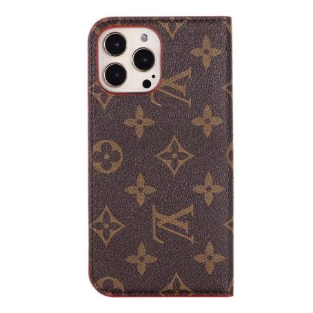Louis Vuitton Black Monogram Wallet iPhone 12 11 Pro Max 13 14 Pro Case