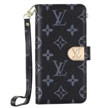 Louis Vuitton Black Monogram Zipper Wallet iPhone 14 13 12 11 Pro Max X XR 7 8 Plus Case