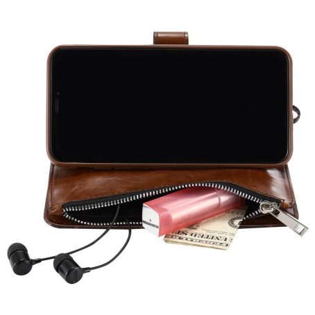 Louis Vuitton Small Brown Monogram Zipper Wallet Case iPhone 14 13 Pro Max 12 Xs Max 13 Mini X 10 8 Plus