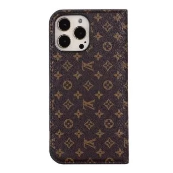 Louis Vuitton Black Monogram Wallet iPhone 12 11 Pro Max 13 14 Pro Case
