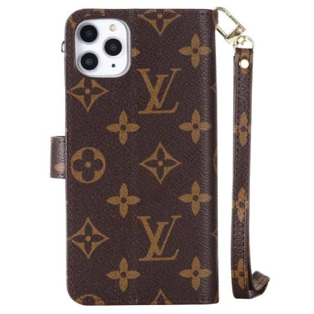 Louis Vuitton Brown Monogram Zipper Wallet Case iPhone 7 8 Plus Xs Max 12 Mini 11/ 12/ 13 14 Pro Max