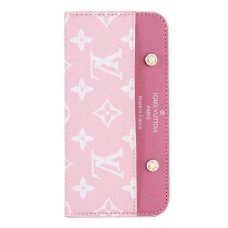 Louis Vuitton Pink Monogram Wallet Case iPhone 14 13 12 11 Pro Max