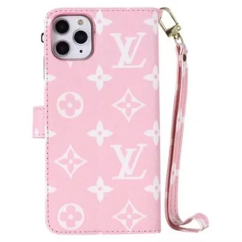 Louis Vuitton Pink Monogram Zipper Wallet iPhone 14 13 12 11 Pro Max X XR 7 8 Plus Case