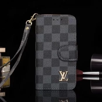 Louis Vuitton Black Checkered Wallet Case for iPhone 12 11 13 14 Pro Max Xs Max XR 7 8 Plus