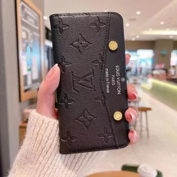 NEW!!! Louis Vuitton Embossed Empreinte Monogram Black Leather iPhone 16 15 14 13 Pro Max 11 12 Case