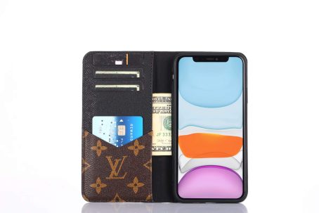Louis Vuitton Pink Monogram Wallet Case for iPhone 12 11 13 14 15 Pro Max Xs Max XR 7 8 Plus