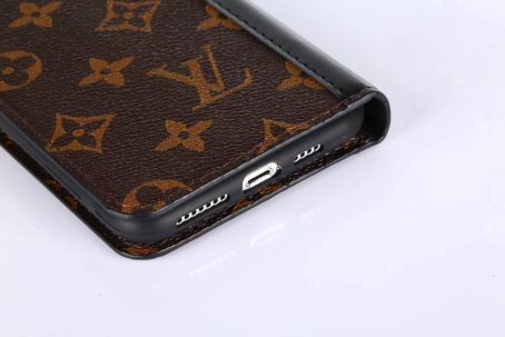 Louis Vuitton Black Checkered Wallet Case for iPhone 15 14 12 11 13 Pro Max Xs Max XR 7 8 Plus
