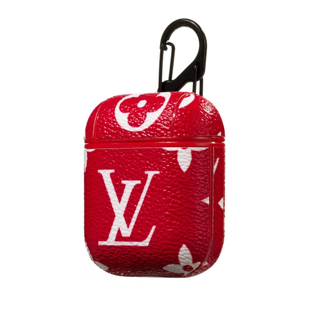 Louis Vuitton Red Monogram Trunk Case Airpods Pro 1 2 3 - Louis