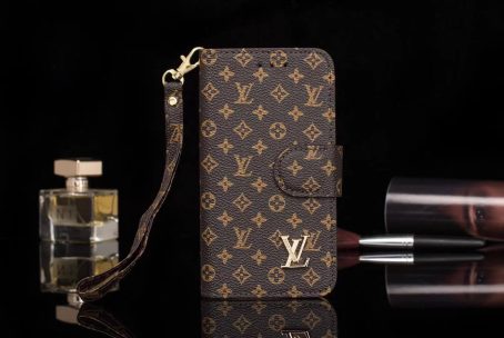 Louis Vuitton Brown Monogram Wallet Case for iPhone 12 11 13 14 Pro Max XR Xs Max 7 8 Plus
