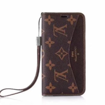 Louis Vuitton Brown Monogram Wallet Case for iPhone 14 13 11 12 Pro Max 12 13 Mini Max Xs Max XR 7 8 Plus