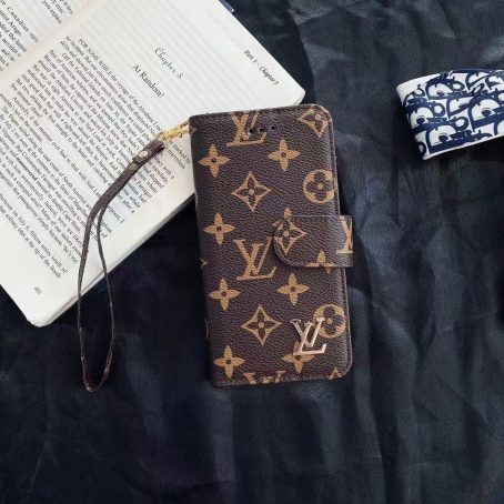 Louis Vuitton Brown Monogram Wallet Case for Samsung Galaxy S21 S20 Plus Note 10 Note 20 Ultra