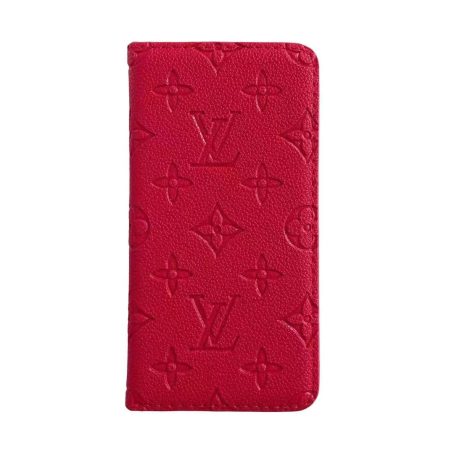 Louis Vuitton Embossed Empreinte Monogram Leather iPhone 15 14 13 Pro Max 11 12 Mini Xs Max 7 8 Plus Case - Red