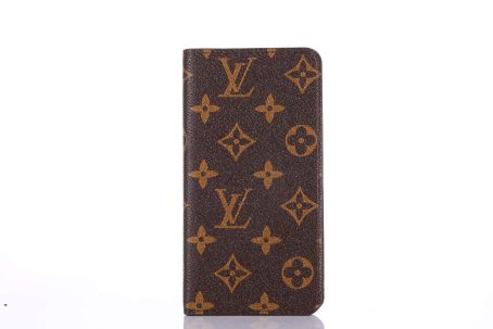 [CLASSIC]Louis Vuitton Brown Monogram Wallet Case for iPhone 12 11 13 14 Pro 12 13 Mini Max Xs Max XR 7 8 Plus