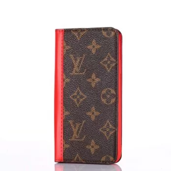 Louis Vuitton Red Monogram Wallet Case for iPhone 12 11 13 14 15 Pro 12 13 Mini Max Xs Max XR 7 8 Plus