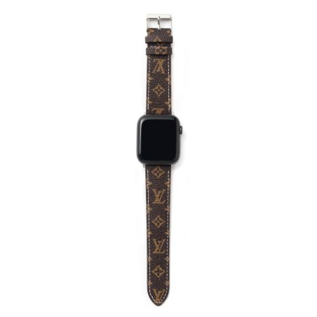 Louis Vuitton Apple Watch Band Straps Compatible iWatch 6 5 4 3 2 1 38mm 40mm 41mm 42mm 44mm 45mm Replacement Band - Small Brown