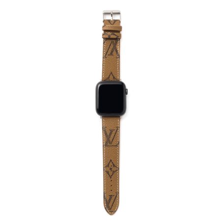 Louis Vuitton Apple Watch Band Straps Compatible iWatch 6 5 4 3 2 1 38mm 40mm 41mm 42mm 44mm 45mm Replacement Band - Yellow