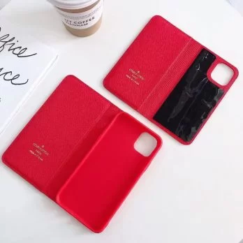 Louis Vuitton Embossed Empreinte Monogram Leather iPhone 15 14 13 Pro Max 11 12 Mini Xs Max 7 8 Plus Case - Red
