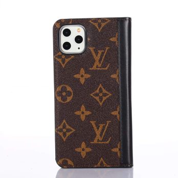 Louis Vuitton Brown Monogram Wallet Case for iPhone 12 11 13 14 15 Pro Max Xs Max XR 7 8 Plus