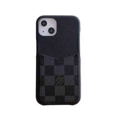 Louis Vuitton Damier · e Leather Card Holder Case for iPhone 11 12 13 Pro Max