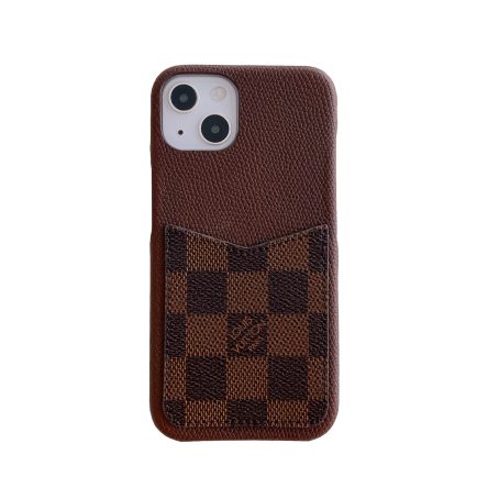 Louis Vuitton Damier ebene Leather Card Holder Case for iPhone 11 12 13 Pro Max