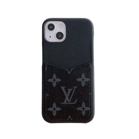 Louis Vuitton Eclipse Monogram Leather Card Holder Case for iPhone 11 12 13 Pro Max