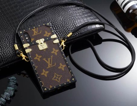 Louis Vuitton Eye Trunk Case for iPhone 15 7 8 Plus 14 13 Mini 12 11 Pro Max Xs Max XR - Brown