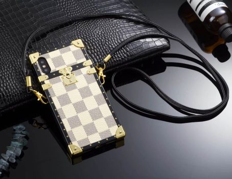 Louis Vuitton Eye Trunk Case for Samsung Galaxy S22 S21 Ultra Plus Note 10 20 Ultra - White checkerboard