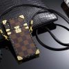 Louis Vuitton Eye Trunk Case for iPhone 7 8 Plus 13 Mini 12 11 14 15 Pro Max Xs Max XR - Black Checkerboard