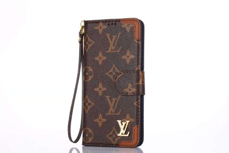 Louis Vuitton Vintage Brown Monogram Wallet Case for iPhone 12 11 13 14 15 Pro Max Xs Max XR 7 8 Plus 13 Mini