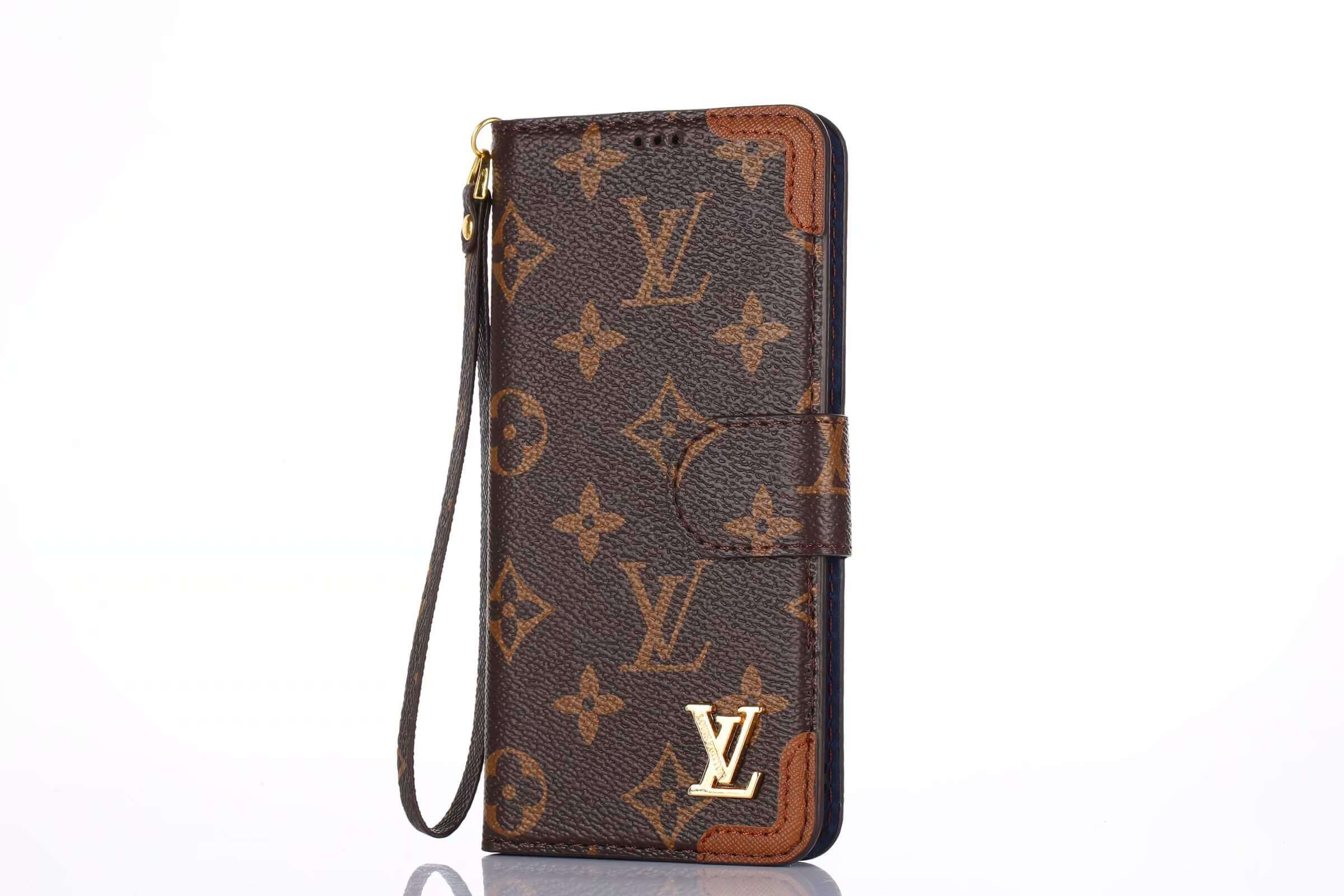 Louis Vuitton Monogram Brown Leather Card Holder Case for iPhone 11 12 13  Pro Max - Louis Vuitton Case