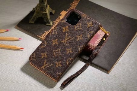 Louis Vuitton Monogram Wallet Case for iPhone 12 11 13 14 15 Pro Max 12 13 Mini Max Xs Max XR 7 8 Plus - Brown