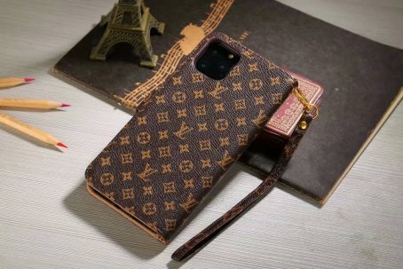 Louis Vuitton Monogram Wallet Case for iPhone 12 11 13 14 15 Pro Max 12 13 Mini Max Xs Max XR 7 8 Plus - Small Brown