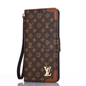 Louis Vuitton Vintage Brown Small Monogram Wallet Case for iPhone 15 14 13 Mini 12 11 13 Pro Max Xs Max XR 7 8 Plus