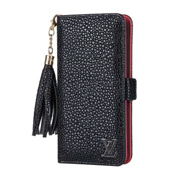 Louis Vuitton Black Wallet Case for iPhone 12 11 13 14 15 Pro Max Xs Max XR 7 8 Plus