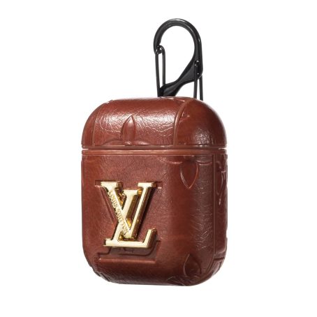 Louis Vuitton Empreinte Leather with Metal LV Airpods Pro 1 2 3 Case - Brown