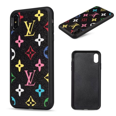 Louis Vuitton Black Monogram Thin Leather Case for iPhone 11 12 13 14 Pro Max Xs XR 7 8 Plus 13 12 Mini