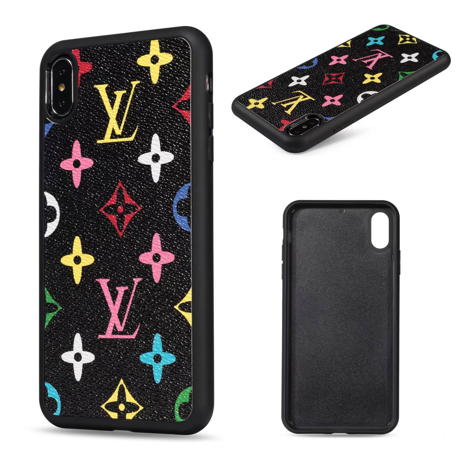 Louis Vuitton Black Monogram Thin Leather Case for iPhone 11 12 13 14 Pro  Max Xs XR 7 8 Plus 13 12 Mini - Louis Vuitton Case