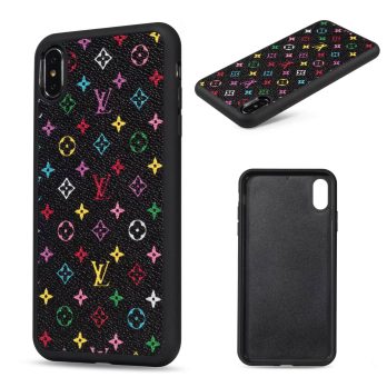Louis Vuitton Black Small Monogram Thin Leather Case for iPhone 11 12 13 14 Pro Max Xs XR 7 8 Plus 13 12 Mini