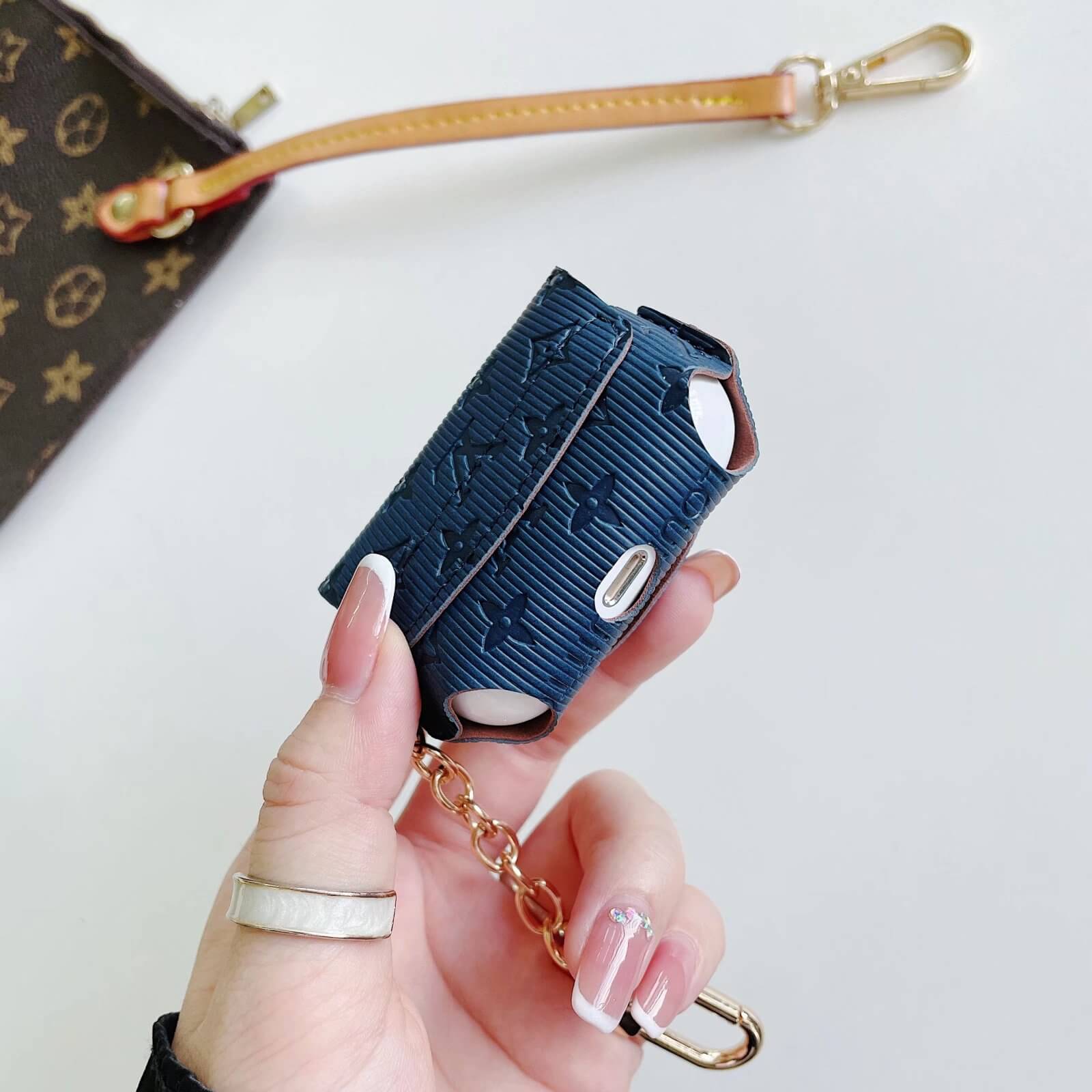 Louis Vuitton Leather Protective Case Cover for Airpods Pro 1 2 3
