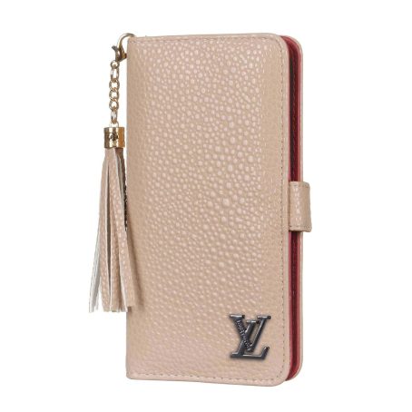 Louis Vuitton Beige Wallet Case for iPhone 12 11 13 Pro Max Xs Max XR 7 8 Plus