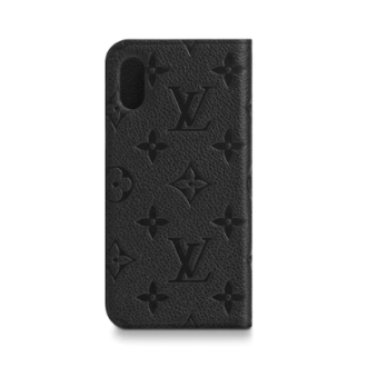Louis Vuitton Embossed Empreinte Monogram Leather iPhone 15 13 14 Pro Max 11 12 Mini Xs Max 7 8 Plus Case - Black