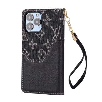 Louis Vuitton Valentine's Day Limited Wallet Case iPhone 13 Pro Max 12 11 Pro Max Xs XR 7 8 Plus - Black