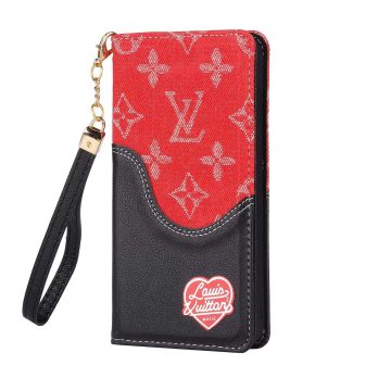 Louis Vuitton Valentine's Day Limited Wallet Case iPhone 13 Pro Max 12 11 Pro Max Xs XR 7 8 Plus - Red
