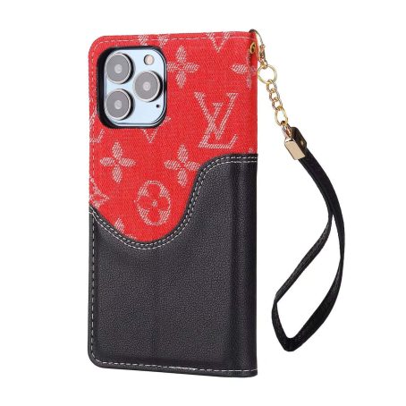 Louis Vuitton Valentine's Day Limited Wallet Case iPhone 13 Pro Max 12 11 Pro Max Xs XR 7 8 Plus - Red