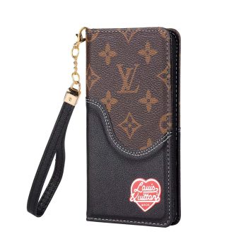 Louis Vuitton Valentine's Day Limited Wallet Case iPhone 15 14 13 Pro Max 12 11 Pro Max Xs XR 7 8 Plus - Brown