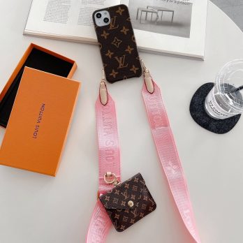 Louis Vuitton Brown Monogram On Strap Bumper Case for iPhone 15 14 13 12 11 Pro Max