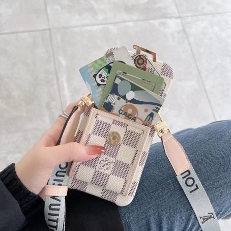 [HOT] Louis Vuitton Damier Azur Back Wallet Case iPhone 15 14 13 12 11 Pro Max