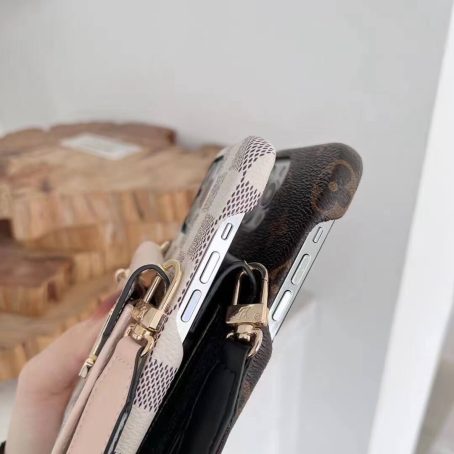 [HOT] Louis Vuitton Brown Monogram Back Wallet Case iPhone 15 14 13 12 11 Pro Max